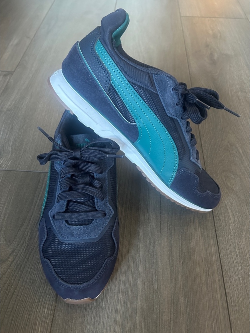 Puma ST Miler Sneakers Navy Teal Retro Running Shoes Men’s US 7